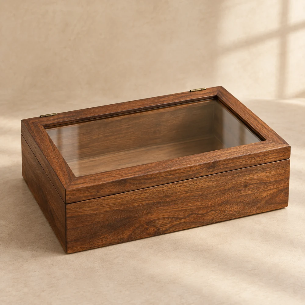 Heritage Wooden Display Box — Walnut Brown