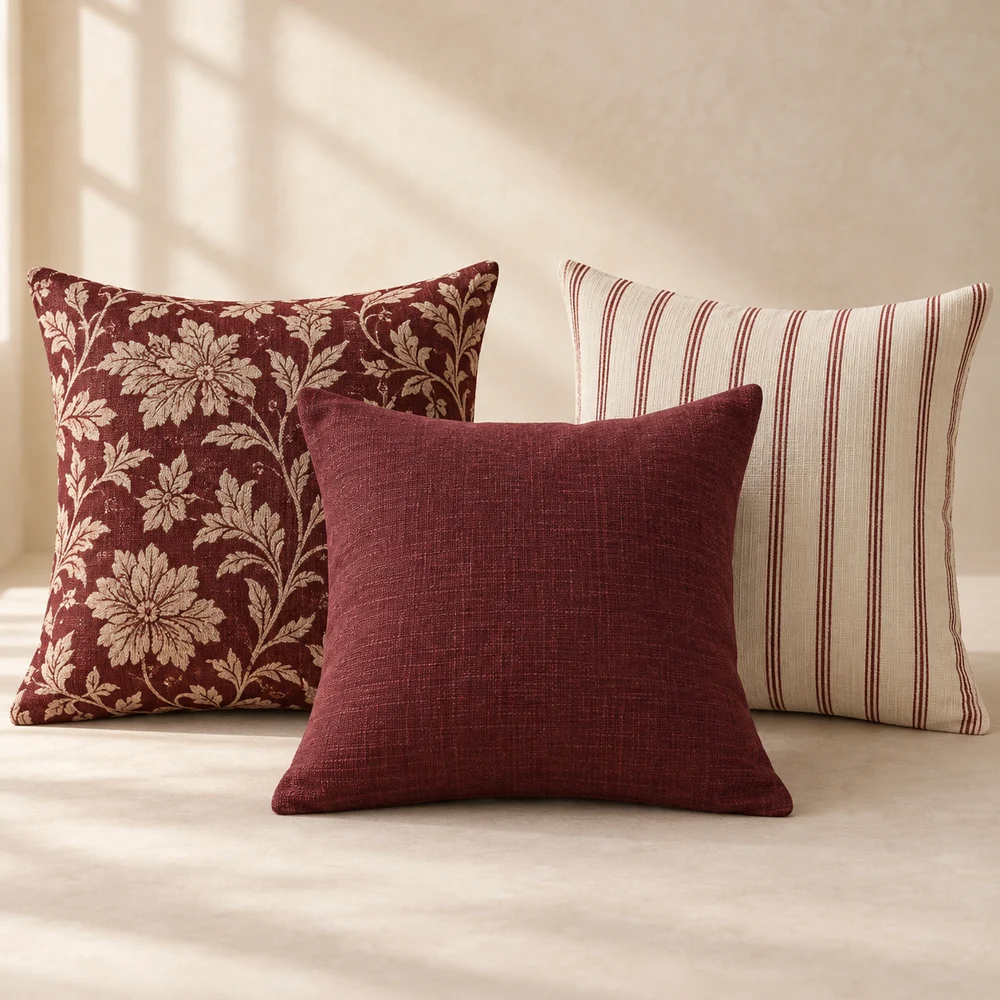 Parlor Cushion Collection — Wine Mix